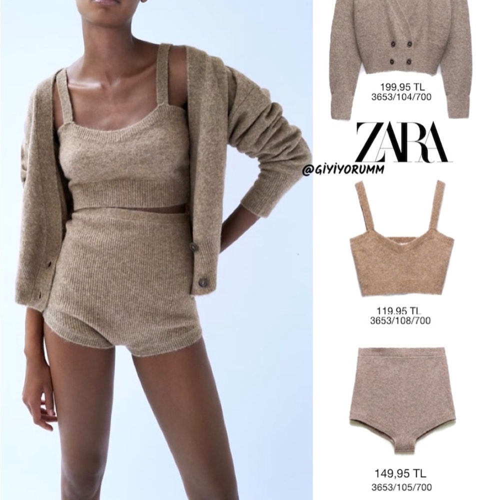 Zara NWT wool crop top